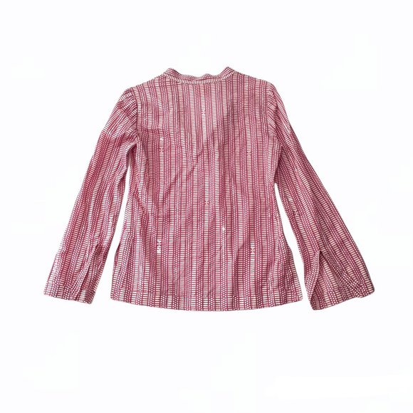 Tory Burch Stephanie Embellished Sequined Tunic Shirt Wild Orchid - Size 2 - Picture 4 of 9